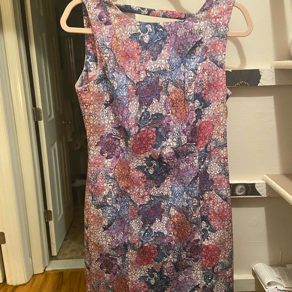 H&M high neck floral printed dress size 10 - Picture 2 of 6